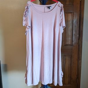 Lane Bryant Short Sleeve Ruffled Tee Dress 26/28